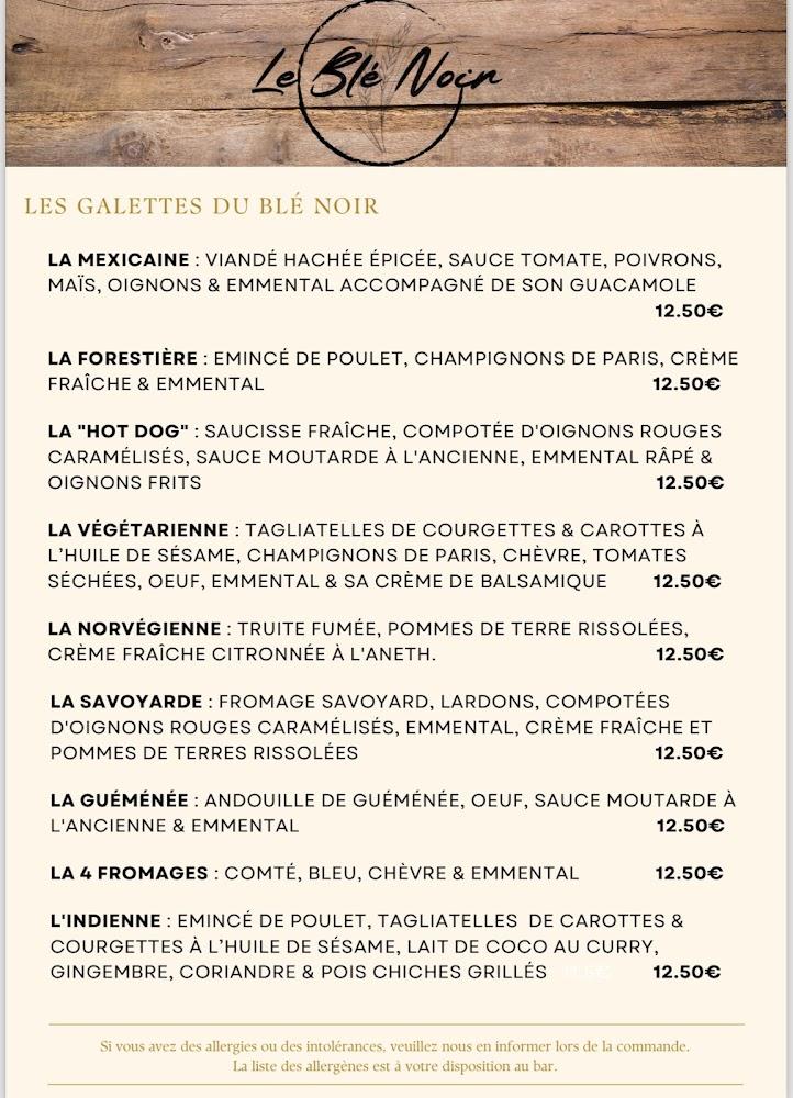 Crêperie - Le Blé Noir - Menu Image 1