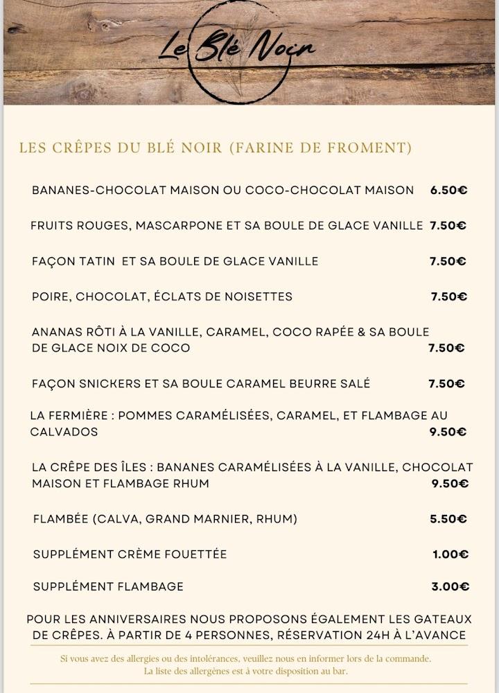 Crêperie - Le Blé Noir - Menu Image 2