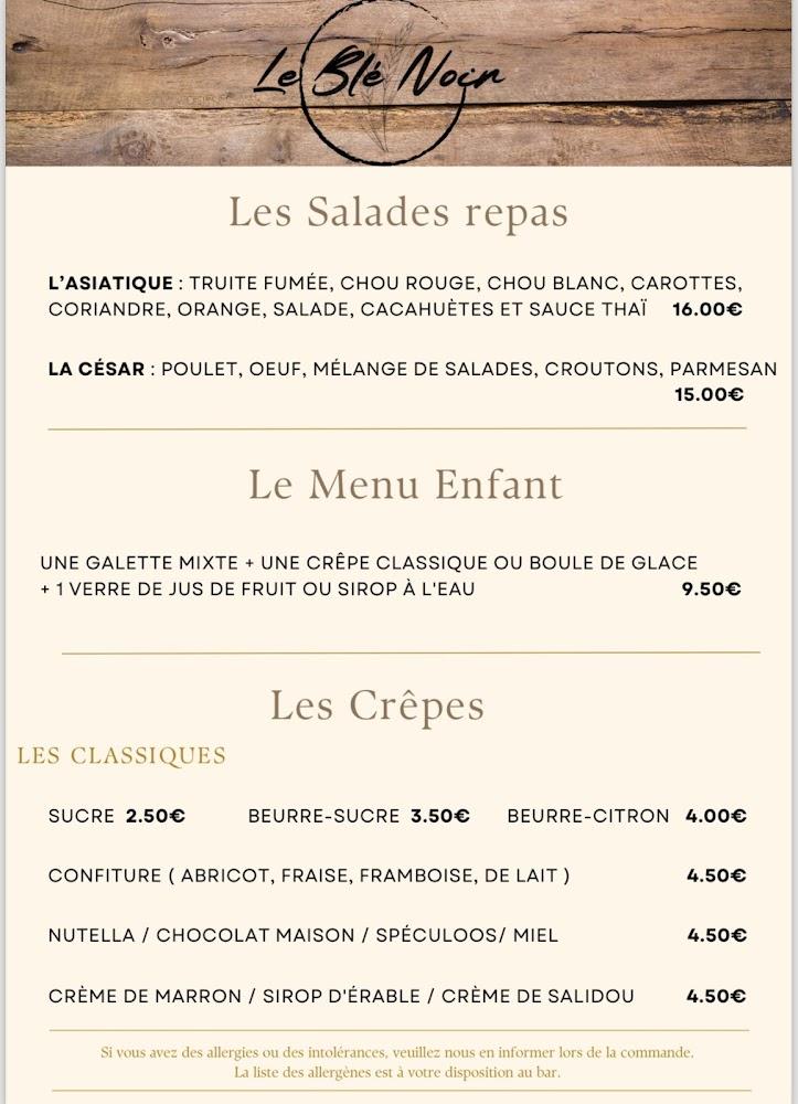 Crêperie - Le Blé Noir - Menu Image 4